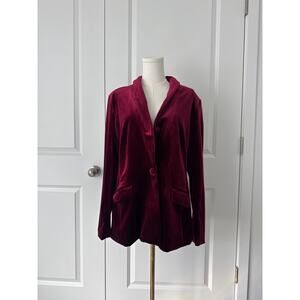 Vintage INC Red Velvet Valour Blazer Goth Whimsigoth Corporate Baddie Vamp